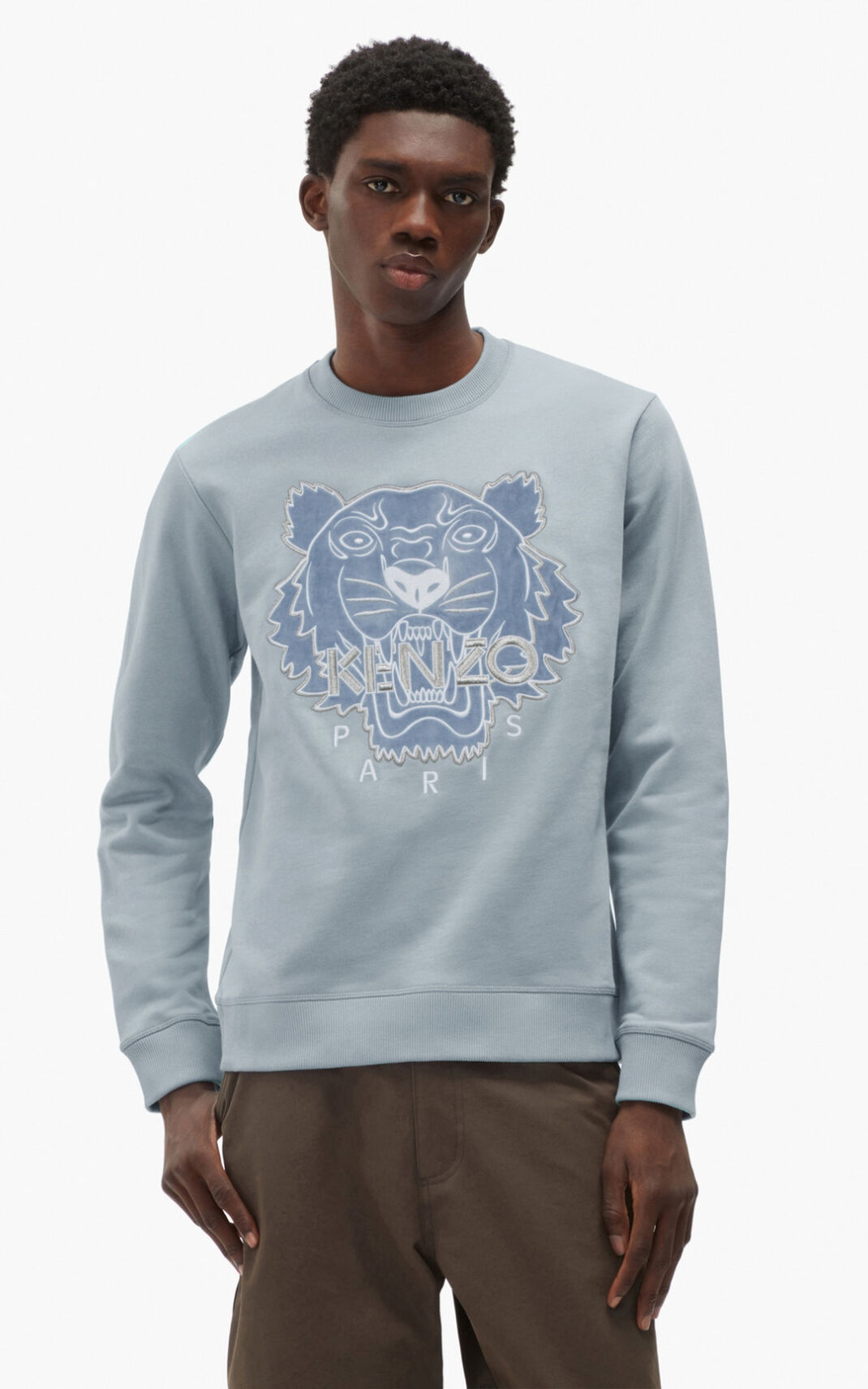 Kenzo The Invierno Capsule Tiger Sudadera Hombre Gris | 0319785-ST